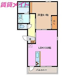ステーションスタジオ 1LDKの間取図画像