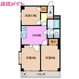 メゾン27 3DKの間取図画像