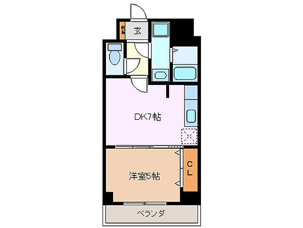 パースンＪ 203｜三重県三重郡川越町大字豊田(賃貸マンション1DK・2階・30.80㎡)の写真 その2