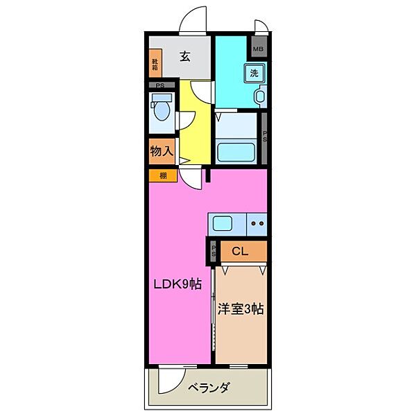 Ｒｉｆｏｒｅｔ 305｜三重県四日市市平町(賃貸マンション1LDK・3階・35.20㎡)の写真 その2