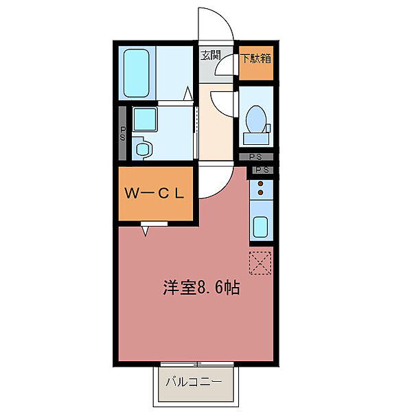 エクセルーム　K　III 205｜三重県桑名市大字矢田(賃貸アパート1R・2階・26.72㎡)の写真 その2