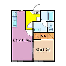 メゾン　ド　フルール 102 ｜ 三重県桑名市神楽町２丁目（賃貸アパート1LDK・1階・38.83㎡） その2