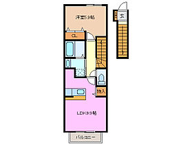 アニメート　ヴィラ 202 ｜ 三重県桑名市大字東方（賃貸アパート1LDK・2階・42.37㎡） その2