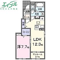 カーザ・エスペランサII　Ｂ  ｜ 三重県三重郡川越町大字当新田（賃貸アパート1LDK・1階・50.14㎡） その2