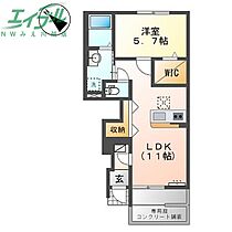 エル・ドラド  ｜ 三重県四日市市大矢知町（賃貸アパート1LDK・1階・42.23㎡） その2