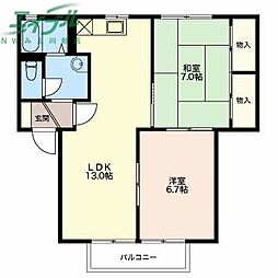 メルベール西富田 2階