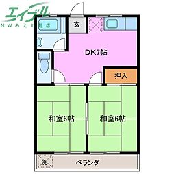 間取図画像 2DK