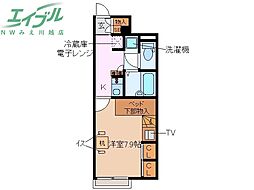 メゾン・テル・フロンタール 1Kの間取図画像