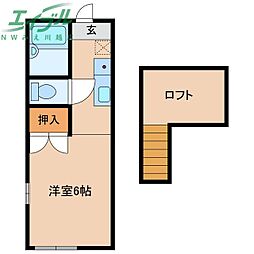 青葉公園 ワンルームの間取図画像