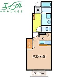 グラッド ワンルームの間取図画像