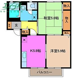 ハイネス21B 2階/-