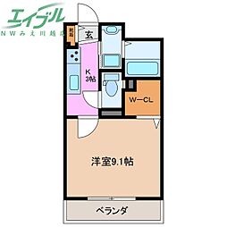 bijoux 1Kの間取図画像