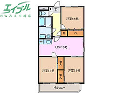 アフロディーテ 3LDKの間取図画像