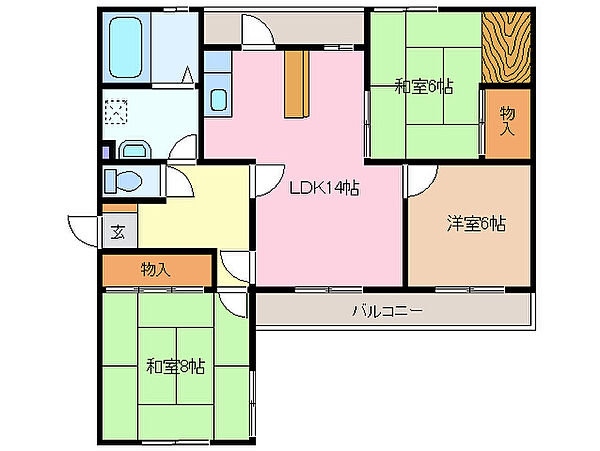 ＶＩＰ-ＩＮ太平洋 302｜三重県四日市市西松本町(賃貸マンション3LDK・3階・89.79㎡)の写真 その2