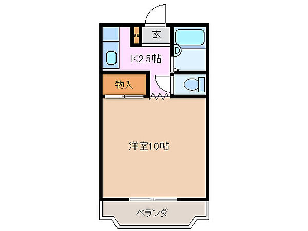 センチュリーハイツ21 C3｜三重県四日市市伊倉３丁目(賃貸マンション1K・1階・23.10㎡)の写真 その2