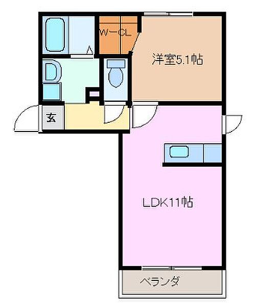 グレース伊倉 201｜三重県四日市市伊倉２丁目(賃貸アパート1LDK・2階・40.00㎡)の写真 その2