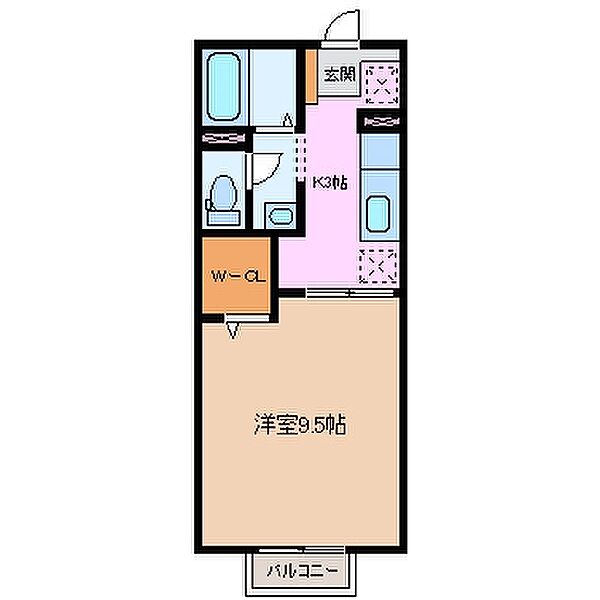 クレールカルチェ5 202｜三重県四日市市中川原３丁目(賃貸アパート1K・2階・30.50㎡)の写真 その2