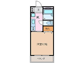 リヴィエールＳＨＩＺＵ 203 ｜ 三重県四日市市久保田２丁目（賃貸アパート1K・2階・24.79㎡） その2