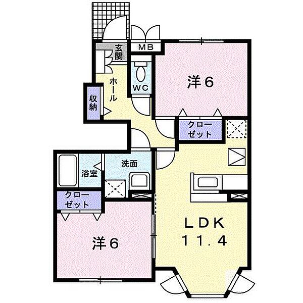 アルモニーII 101｜三重県四日市市石塚町(賃貸アパート2LDK・1階・55.97㎡)の写真 その2