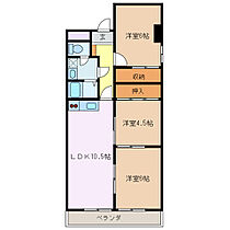 ファインカーサ 2A ｜ 三重県四日市市中浜田町（賃貸マンション3LDK・2階・58.41㎡） その2