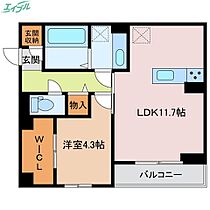 Ｄ-ｃｈａｍｂｒｅ北浜町　A  ｜ 三重県四日市市北浜町（賃貸アパート1LDK・2階・43.66㎡） その1