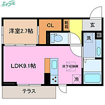 リアン ファミリオ 向陽  ｜ 三重県四日市市堀木2丁目（賃貸アパート1LDK・1階・31.44㎡） その2