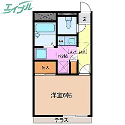 ＳＪ　ＵＮＥＭＥ 1階1Kの間取り