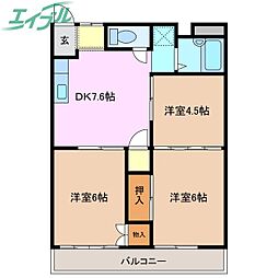 ラフォーレ新正Ａ 2階