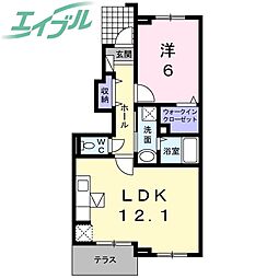 サンライズゼット 1LDKの間取図画像