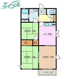 グランシャリオC 3Kの間取図画像