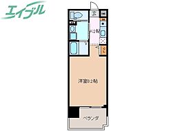 大晃マンション 1Kの間取図画像