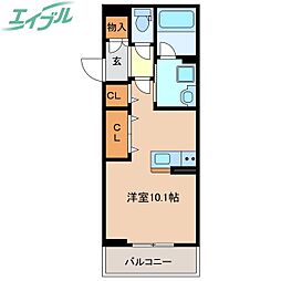 アネシスvilla西浦 ワンルームの間取図画像