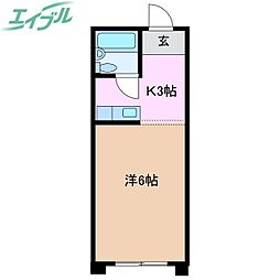 ベース浜田 ワンルームの間取図画像