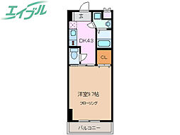 フローラル堀木 1DKの間取図画像