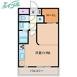 グラン・ルミエール ワンルームの間取図画像