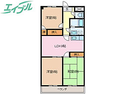 リヴェール日永 3LDKの間取図画像