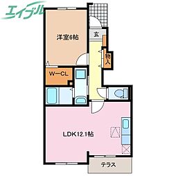 サンライズゼット 1LDKの間取図画像