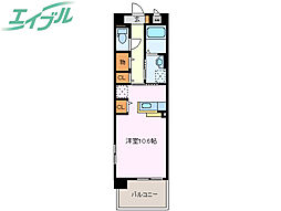 サンルミエール ワンルームの間取図画像