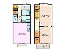 Ｐｒｉｍｅｒａ Ａ棟 1 ｜ 三重県四日市市日永西１丁目（賃貸テラスハウス2LDK・1階・59.64㎡） その2