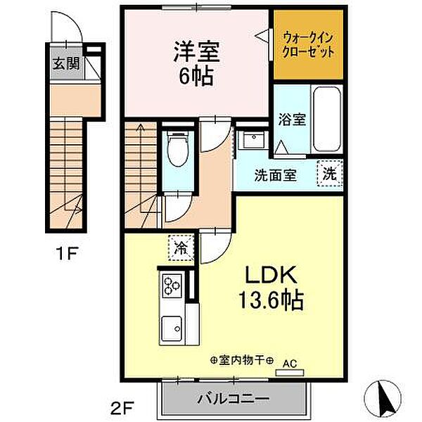 エスポワール 205｜三重県四日市市日永西１丁目(賃貸アパート1LDK・2階・55.23㎡)の写真 その1