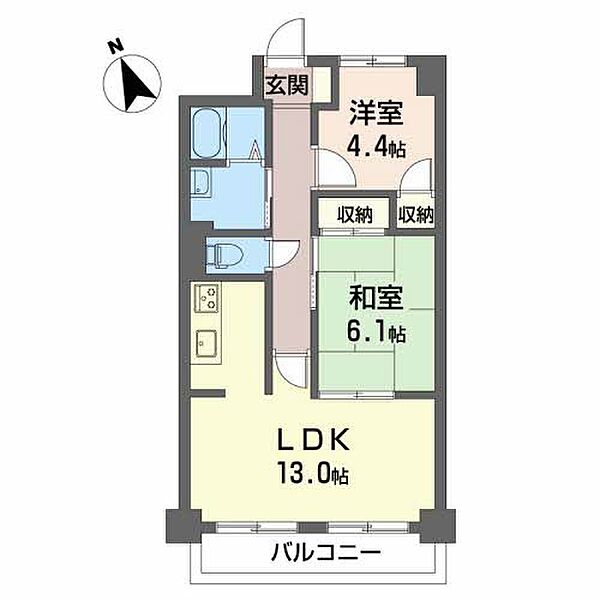 アーバンコア南浜田 204｜三重県四日市市南浜田町(賃貸マンション2LDK・2階・55.04㎡)の写真 その2