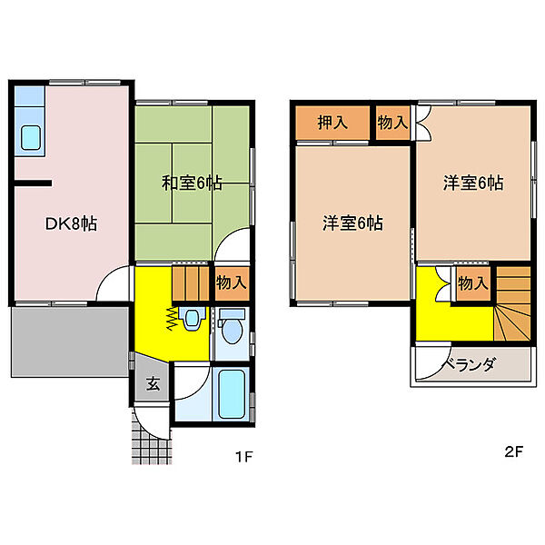 日永1丁目戸建て ｜三重県四日市市日永１丁目(賃貸一戸建3DK・1階・55.36㎡)の写真 その2