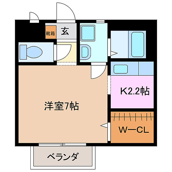 ライネスカーサ 202｜三重県四日市市松本１丁目(賃貸アパート1K・2階・26.44㎡)の写真 その2