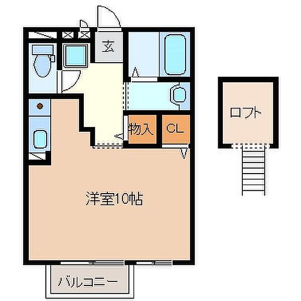 アトリオクレール 206｜三重県四日市市堀木２丁目(賃貸アパート1R・2階・29.44㎡)の写真 その2