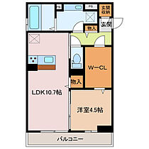 Ｄ-ｃｈａｍｂｒｅ北浜町　A 201 ｜ 三重県四日市市北浜町（賃貸アパート1LDK・2階・45.37㎡） その2