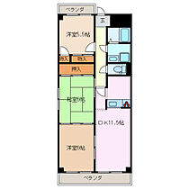 アーバンコア九ノ城 201 ｜ 三重県四日市市九の城町（賃貸マンション3LDK・2階・65.00㎡） その2