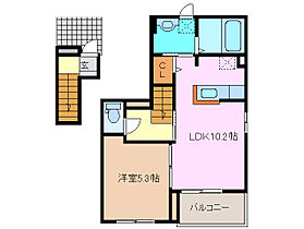 シュエット・エムＡ 201 ｜ 三重県四日市市日永東３丁目（賃貸アパート1LDK・2階・42.60㎡） その2