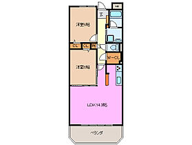 ラディエメゾン 106 ｜ 三重県四日市市城山町（賃貸マンション2LDK・1階・60.21㎡） その2