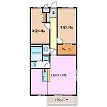 プリマリア・ノール 202 ｜ 三重県四日市市城西町（賃貸マンション2LDK・2階・65.00㎡） その2