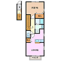 グリーンタウン2番館 221 ｜ 三重県四日市市伊倉１丁目（賃貸アパート1LDK・2階・42.56㎡） その2